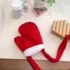 New Year Christmas Shoulder Bag Large Capacity Irregular Red Plush Bag Gifts Party Props Glove Crossbody Bag