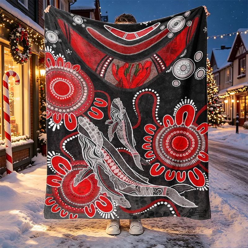 South Sydney Rabbitohs Pattern Blanket for Home Decoration, Bed, Sofa, Car Travel, Camping, Suitable for All Seasons, Birthday Christmas Gift