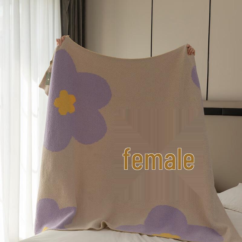 OEING Sunflower Knit Blanket