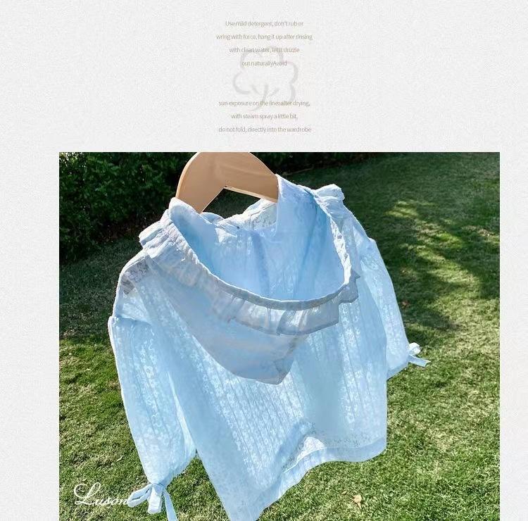 Girls' Summer Sun Protection Jacket - Sweet, Lazy Style for Babies & Toddlers; Fresh, Stylish, Long-Sleeved Children's UV Protection.