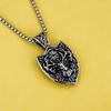 Antique Titanium Steel Viking Cross Necklace For Men Fade Resistant Pendant Jewelry