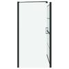 Black and Transparent Shower Screen 116 X 68 X 128 Cm
