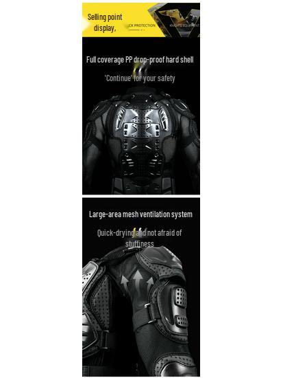 Speedlight Motorcycle Armor Set: Trail Rally Jacket & Knee Pads