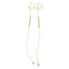 MIZUKI [Beautiful Condition] 14K Cut Beads/Pearl Long earring Yellow GoldUsed