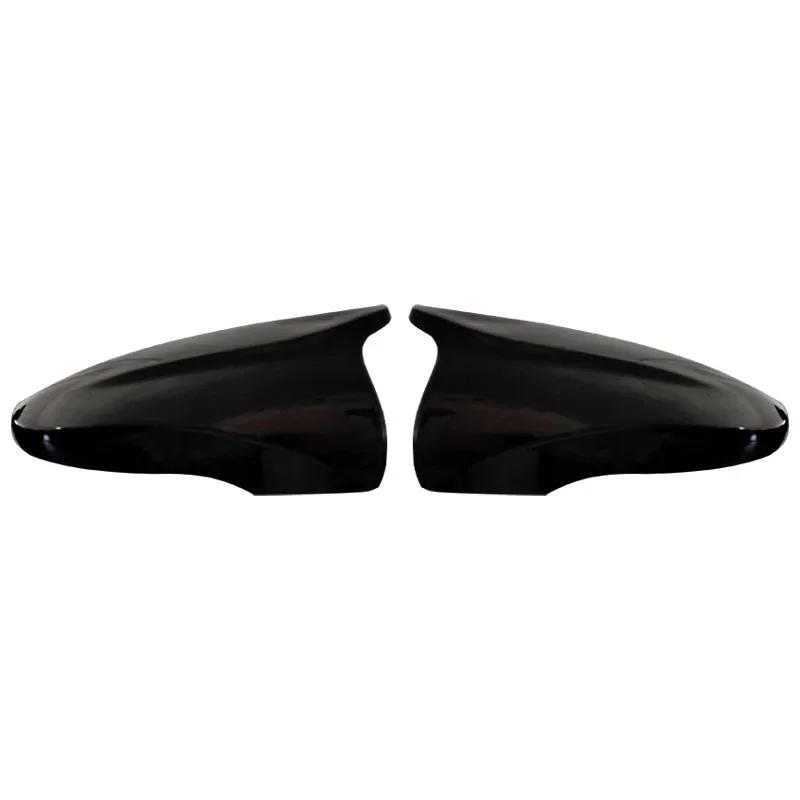 For VW JETTA MK6 Volkswagen Passat B7 Scirocco Beetle CC Eos Black Horn Carbon Add on Rear View Mirror Cap Cover High Quality
