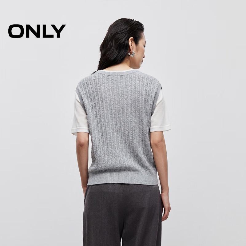 ONLY Women's Faux Two-Piece Short Sleeve Knit Top