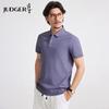 Zhuangji Men's 100% Cotton Business Casual Polo Shirt