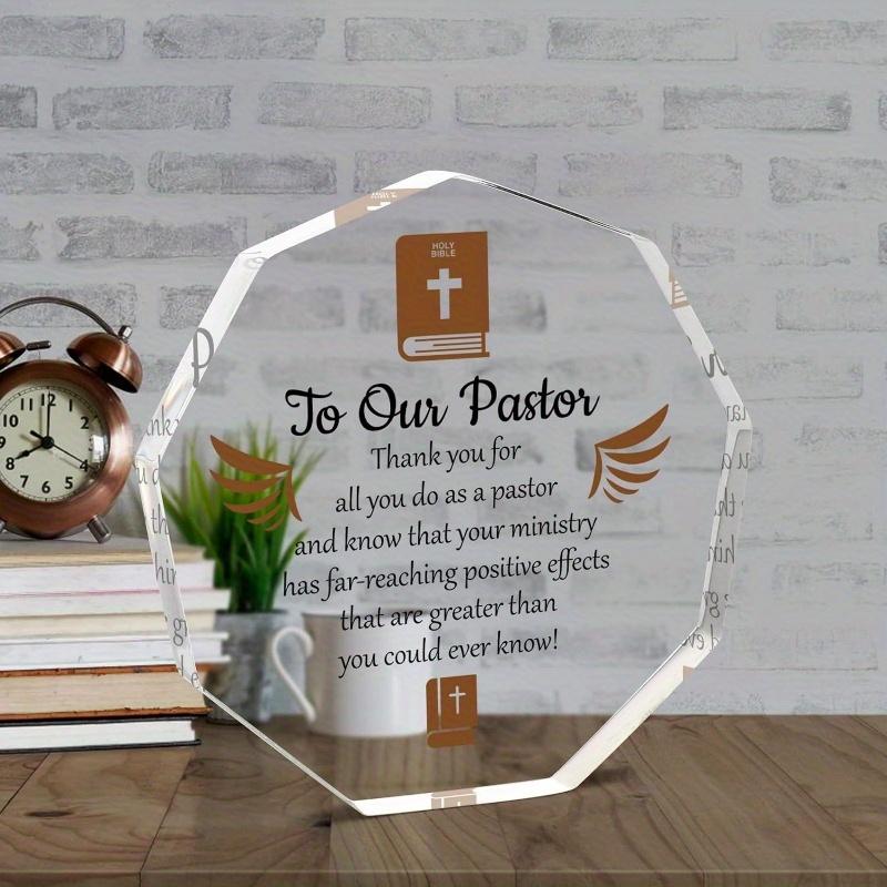 Geschenke zur Wertschätzung des Pastors, Acrylschildplakette, Geschenke für Pastor zum Tag der Wertschätzung des Pastors, Acrylplakettendekor für Zuhause, Büro