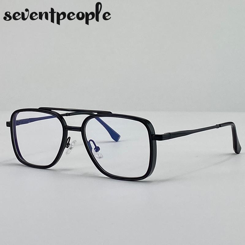 Vintage Steampunk Pilot Square Sunglasses Men Luxury Brand Trendy Metal Frame Driving Sunglass For Male UV400 Punk Shades