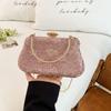 Lady Chain Crossbody Shoulder Bags Flower Rhinestone Decor Shining Banquet Clutch Bag Party Wedding Women Handbags Evening Bag