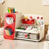 1pc Creative Stationery Pen Holder Storage Box, Desktop Organizer, Suitable for Desk Office Desk Storage Stationery Rack