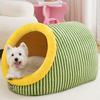 Geschlossenes Hundebett Kleine Hunde Bichon Frise Winter Warmes Haus Innen Haustiernest Vierfachnutzung