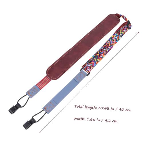 UPKOCH Ukulele Strap, Adjustable, No Drilling Required, Hook-and-Loop Leather, Lightweight and Comfortable, Perfect for Concerts and Practice