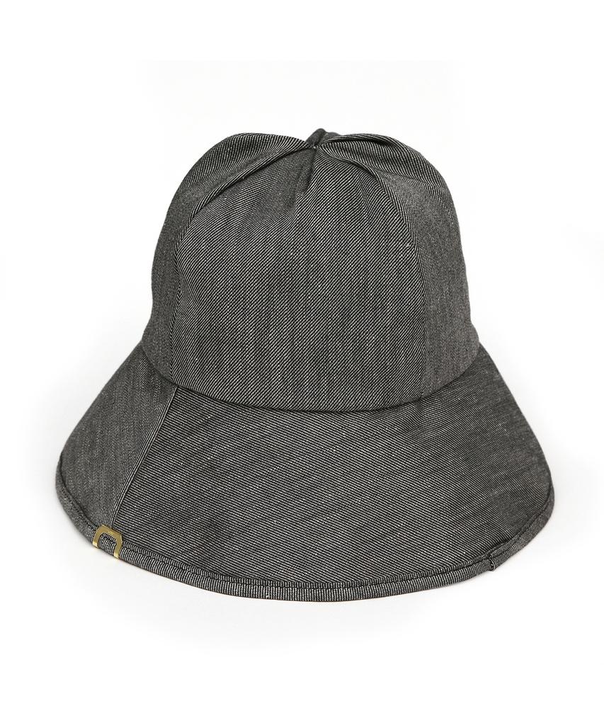 Eondeokeonteulolseutyudio Strap Bucket Hat / Linen Tw / B Black