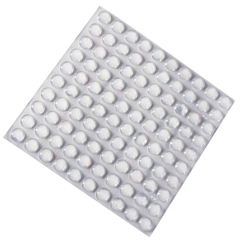 100pcs/sheet Self-adhesive Door Stop Rubber Buffer Pad,Silicone Bumper Beads for Furniture,Mini Anti-Slip Noise-Reducing Pads