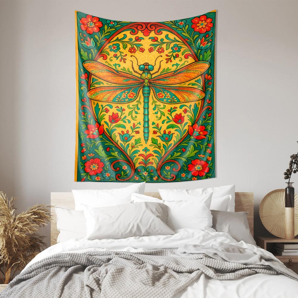 Colorful Dragonfly Tapestry Art Wall Hanging Bohemian Home Decor New Arrival