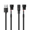 DC5521 Female to USB 4-Pin Fan Power Cable Adapter for CPU Cooling, 5V Extension.