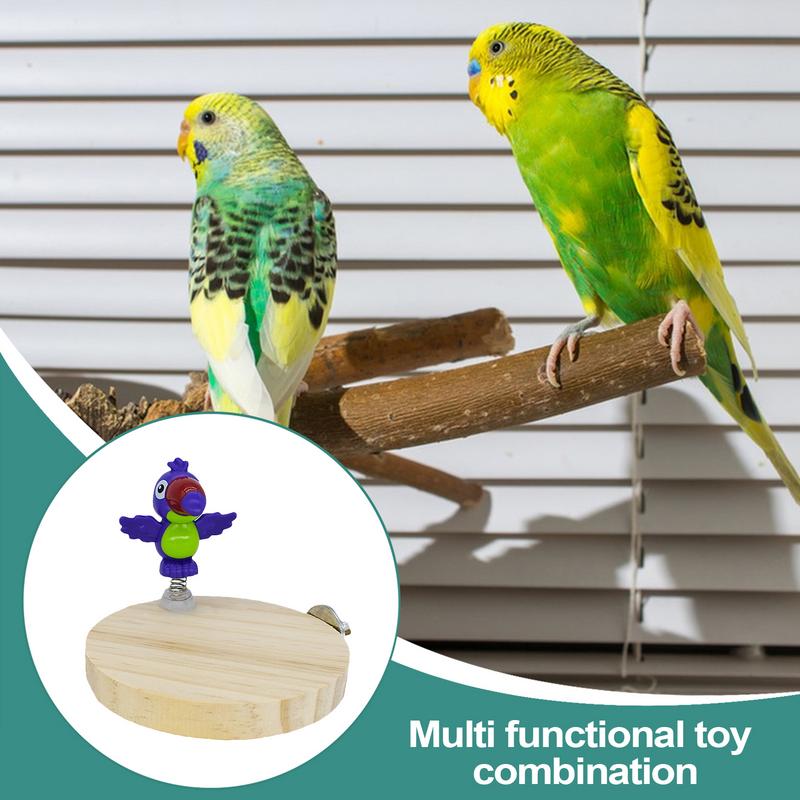 Parrot Stand Bird Cage Accessories Natural Chewable Enrichment Toy Playground Accessories For Conure Chicken Pigeon Indoor
