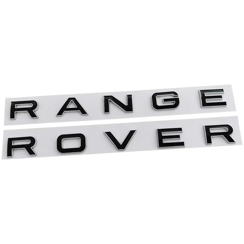 New 3d ABS Logo Range Rover Letters Car Front Hood Badge Trunk Sticker For Range Rover L322 L320 Dicsovery Sport Velar Evoque