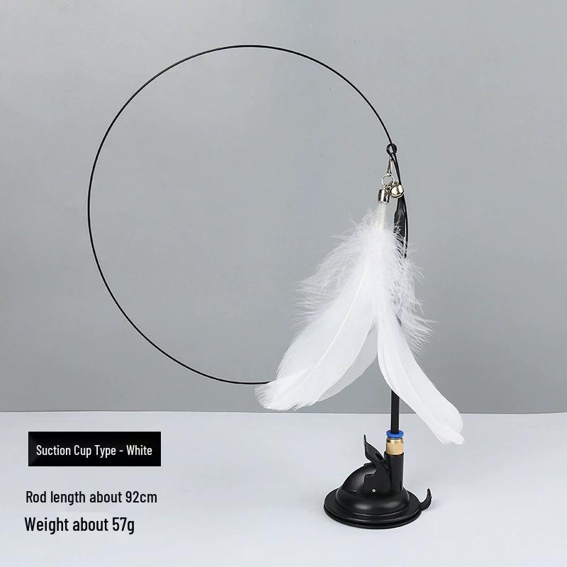 Linen Mouse Cat Teaser Wand with Bell - Boredom Relief Toy for Cats