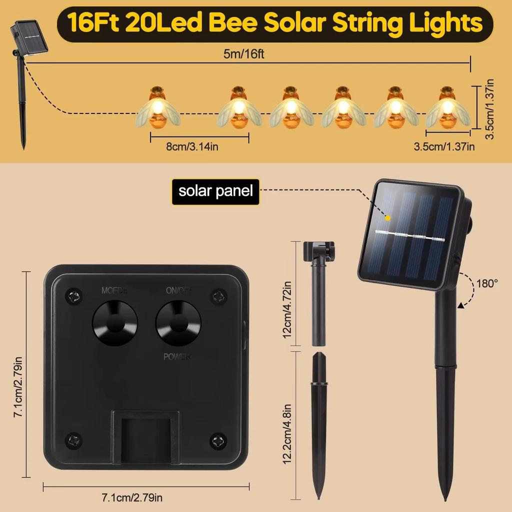 Little Bee LED Solar Outdoor Waterproof Decorative Landscape Lamp