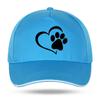 Neue Unisex Damen Mode Niedliche Hundepfote mit Pfirsichherz Baseballkappen für Hip Hop Baumwolle Trucker Cap Bone Papa Hüte
