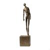 Human Figurine Cast Aluminum Standing Sculpture Textured Abstract for Simplifiers, Art