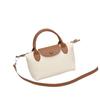 Borsa a Spalla in Pelle di Mucca Primo Strato Borsa a Tracolla da Donna Borsa a Mano a Forma di Raviolo Piccola Borsa Colore a Contrasto 6825
