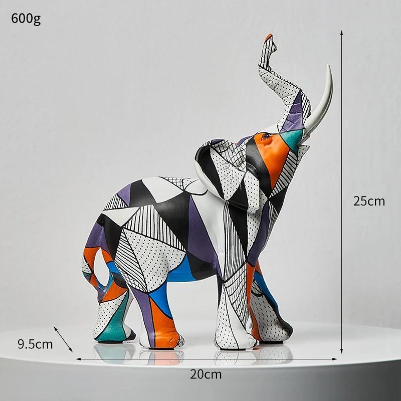 Modern Simple Art Dazzling Elephant Ornaments Creative Crafts Living Room Entrance Desk Resin Decorative Ornaments