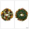 Harvest Festivals Faux Pumpkin Wreath Elegant Fall Flower Wreath Artificial Flower Decoration for Wall or Window