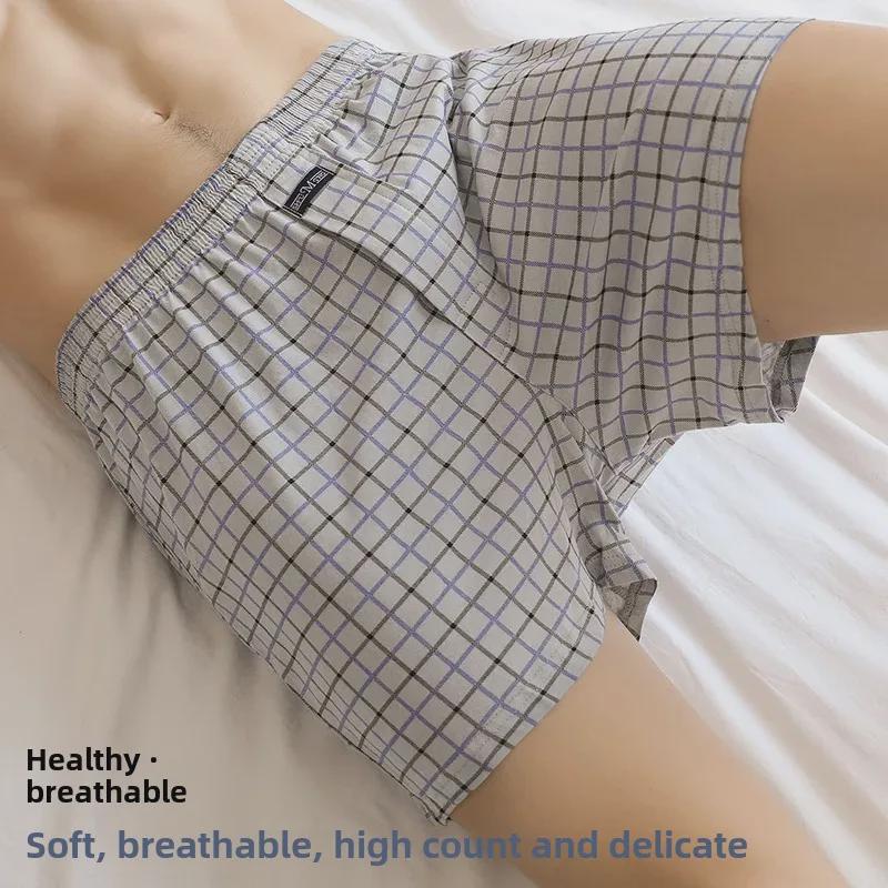 Men's Loose Cotton Boxer Briefs for Middle-Aged & Elderly - Large Size Summer Shorts