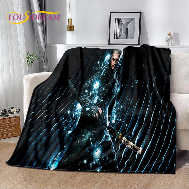 3D D-Devil May Cry DMC Game Gamer Soft Plush Blanket,Flannel Blanket Throw Blanket for Living Room Bedroom Bed Sofa Picnic Cover
