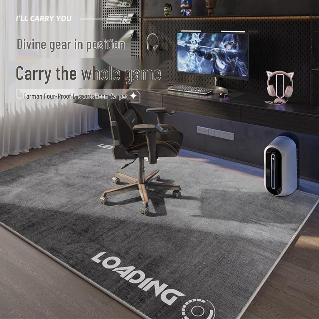 Waterproof Soundproof E-sports Rug for Boys' Bedroom - Easy To Clean, Thick and Durable