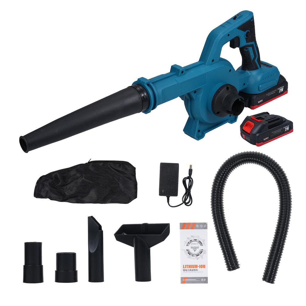 Cordless Leaf Blower Leaf Vacuum Rechargeable Air Blower 6speed Adjustable with Lock Switch for