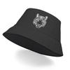 Bucket Hat mit Weißem Tigerkopf-Print Bucket Hat , Tier Herrenhut Leichtgewicht Frühling Strand Strandkappe
