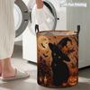 Collapsible Laundry Basket Large Round Waterproof Fabric Hamper Dirty Clothes Storage Bin Toy Organizer with Handles