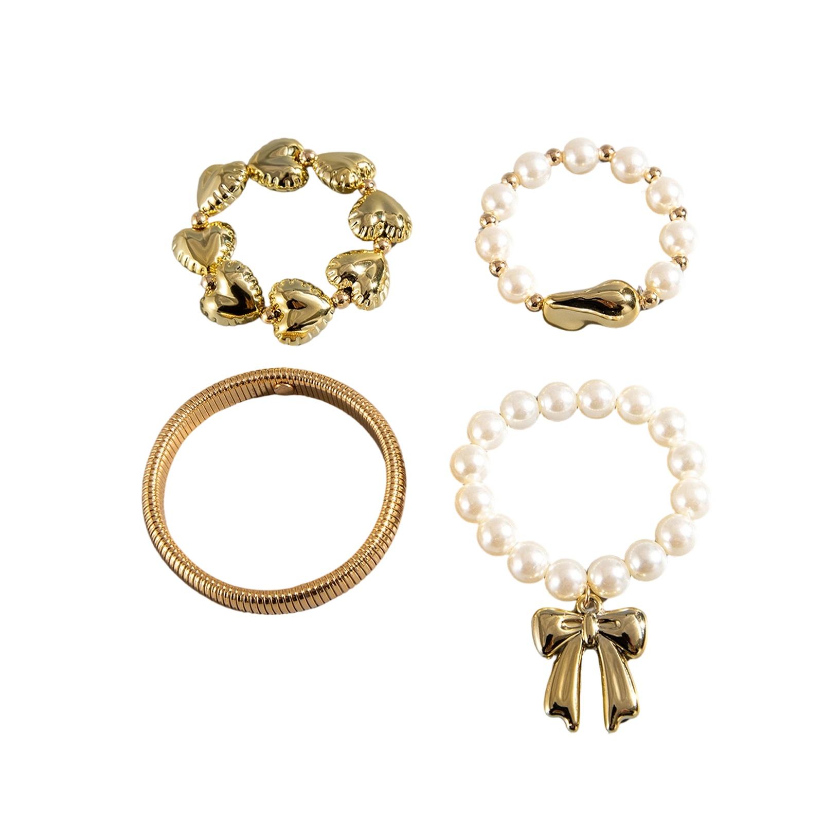 

Multi-Layer Geometric Open Cuff Bracelet Set for Women Fashion Jewelry one size