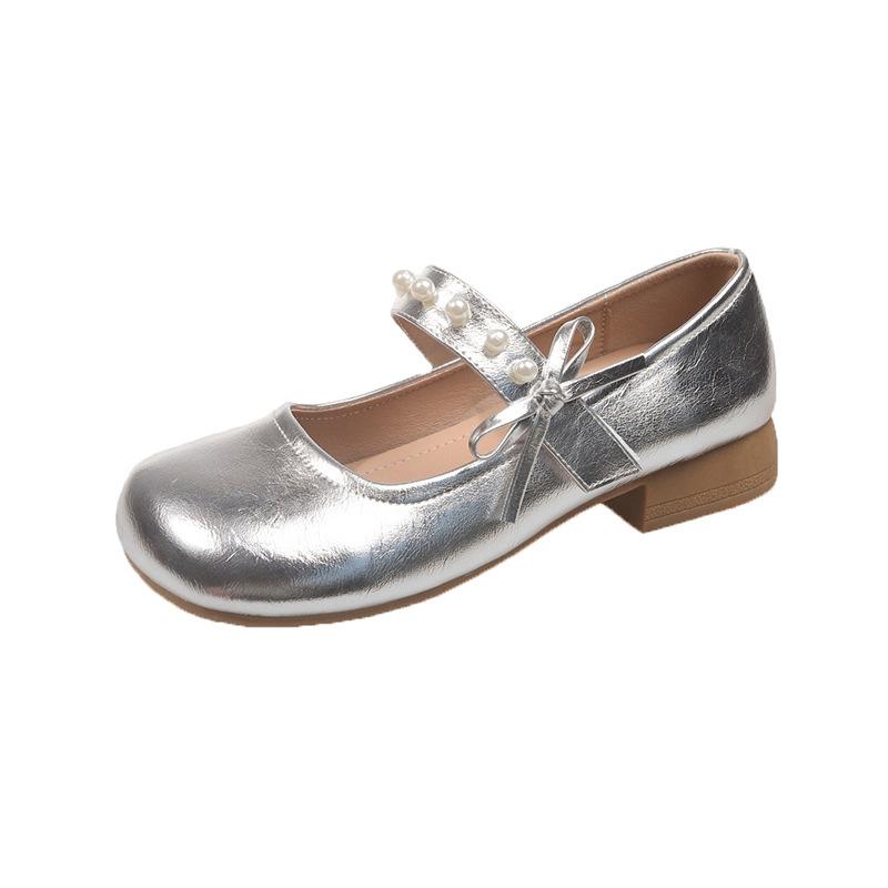 Autumn Mary Jane with skirt small leather shoes women's gentle evening French stunning new low-heeled single shoes women