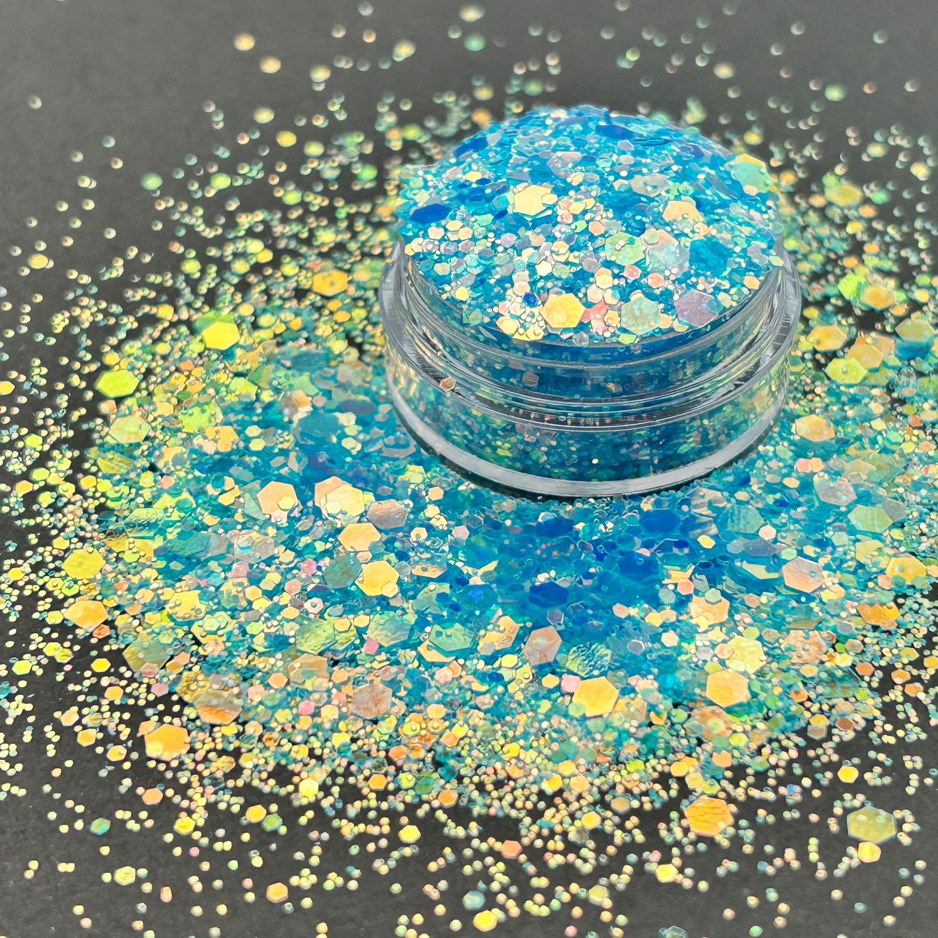 

Цветные градиентные блестящие пайетки для нейл-арта 50 grams-bag