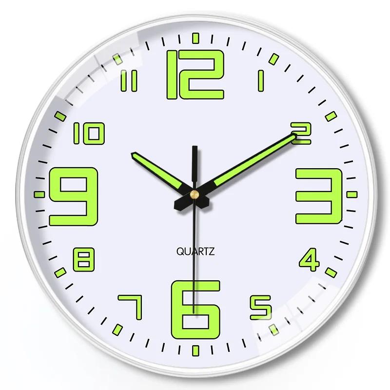 

Modern Design Clock Luminous Dial Wall Clock Operated Desktop Kitchen Hanging Luminous Silent Digital Clock Living Room Bedroom