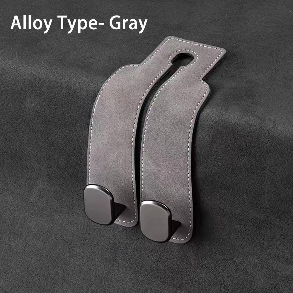 

Крючок для подголовника автомобиля 2 в 1, из высококачественной замши, двойной подвесной крючок для заднего сиденья, большой крючок из сплава Alloy Gray