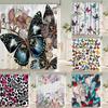 Beautiful Flowers Shower Curtain Butterfly Birds Printed Bathroom Curtains Polyester Fabric Home Decor Bathtub Screen with Hooks