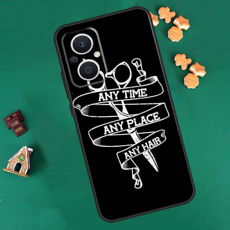 Hairdresser Barber Scissors Case For OPPO Reno 8 7 Lite 14 13 12 11 F 10 Pro 8T Cover For OPPO Find X8 X6 X5 X9 Pro Coque