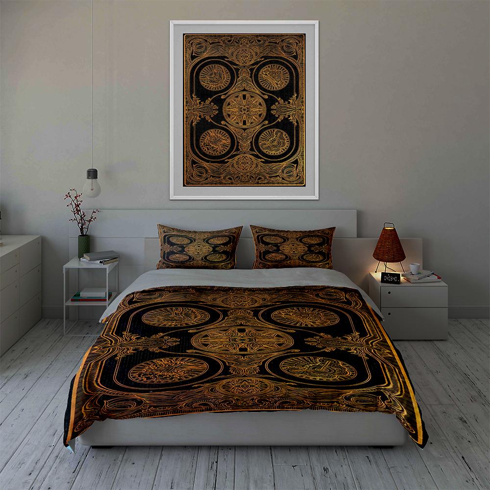 Ornate, circular, intricate. Bedding Duvet cover sets Duvet covers Pillowcases gifts (1 * Duvet Cover 2 * Pillowcases, without duvet insert)