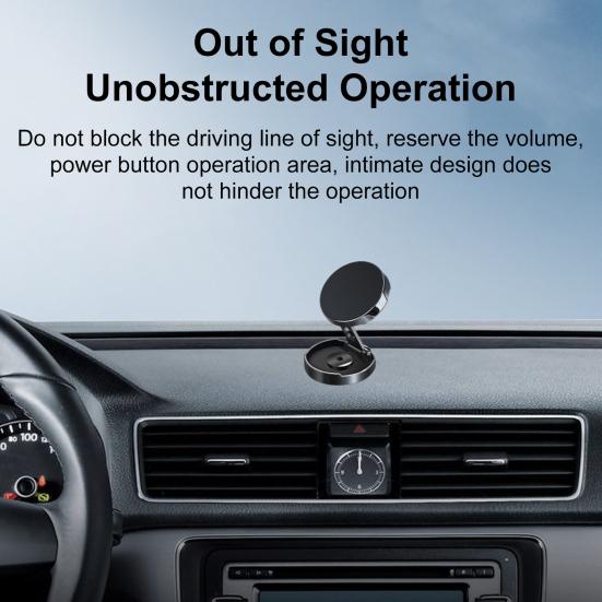 Car Phone Holder Magnetic Phone Rotation Round Adjustable Foldable Height 360 Auto Mobile Mount Support Stand
