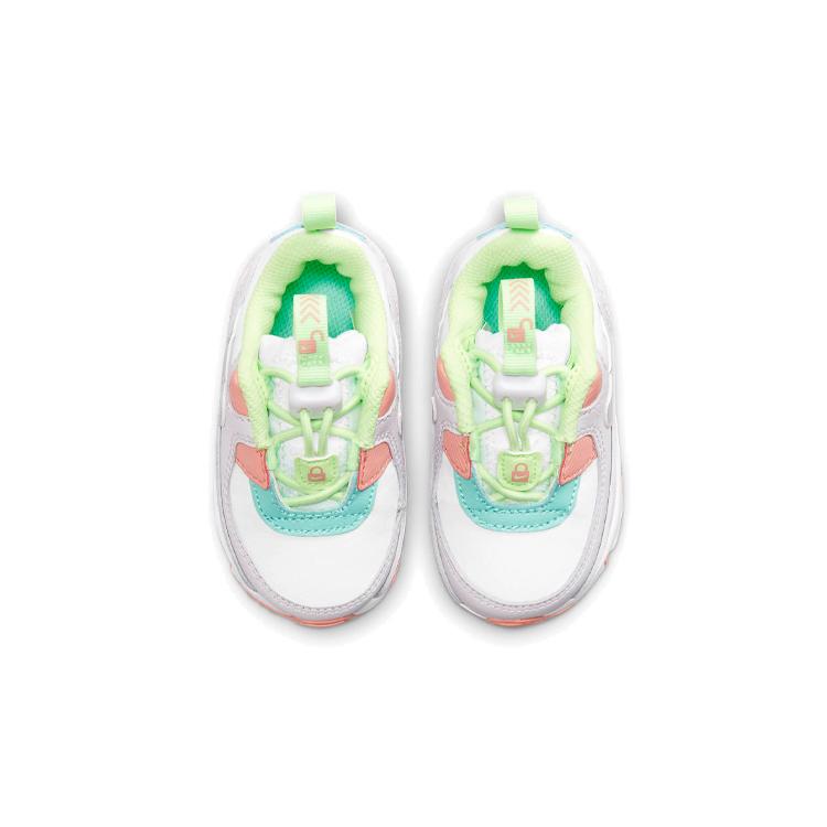 Nike Air Max 90 Toggle Comfortable Round Toe Abrasion Resistant Abrasion Resistant Low Top Toddler Shoes CV0065-102