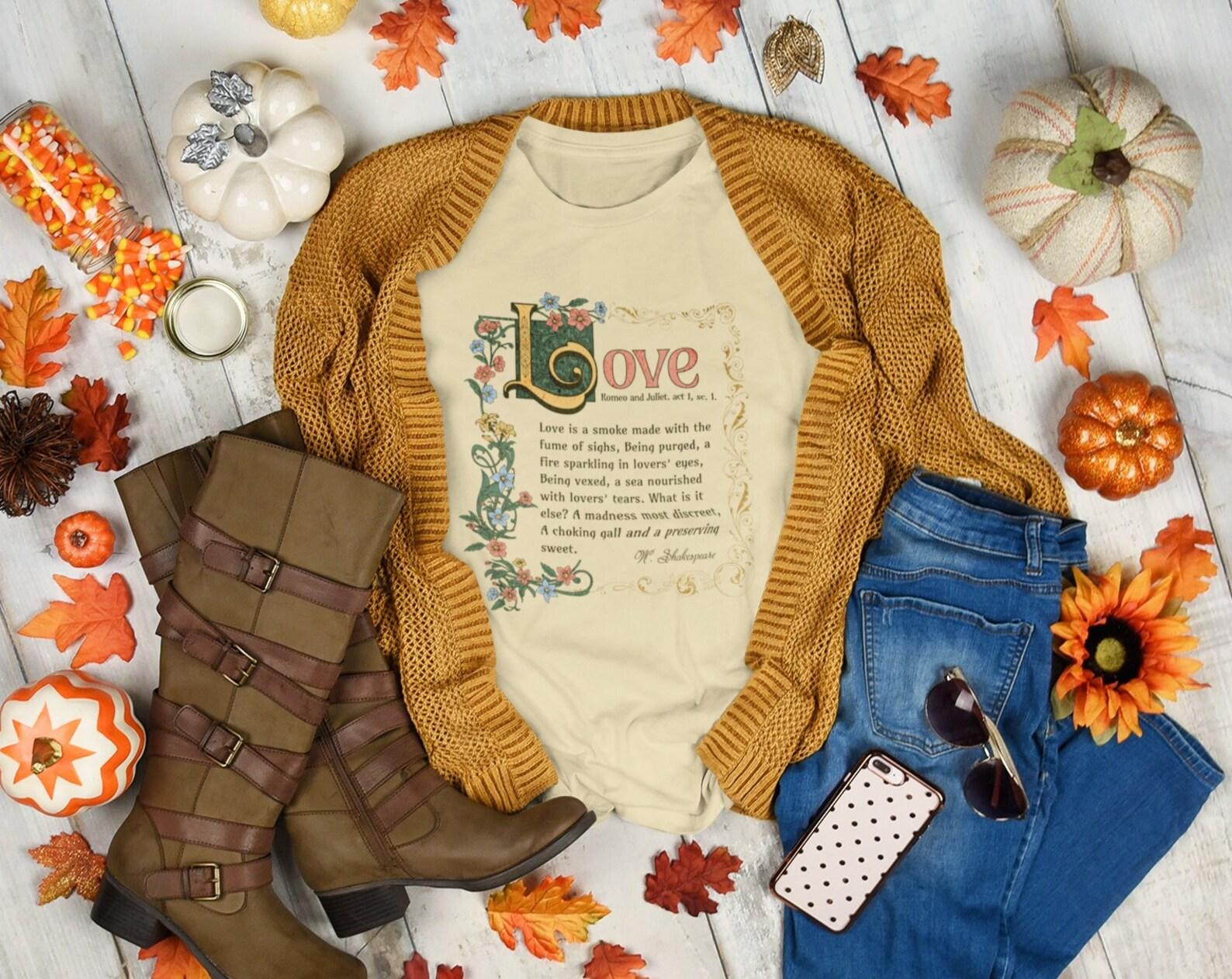Romeo and Juliet by Shakespeare Love Poem Shirt, Romantic Love Gift, Love Poem Apparel, Poetry Shirt, Shakespeare Shirt, Valentines Gifts 3XL