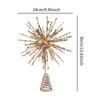 Christmas Tree Topper Exploding Star Ornament Party Props Friend Gifts Lighted Xmas Tree Decoration Glitter Starburst Treetop