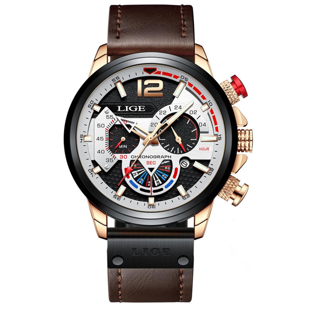 Men's Waterproof Luminous Running Alarm Clock Watch