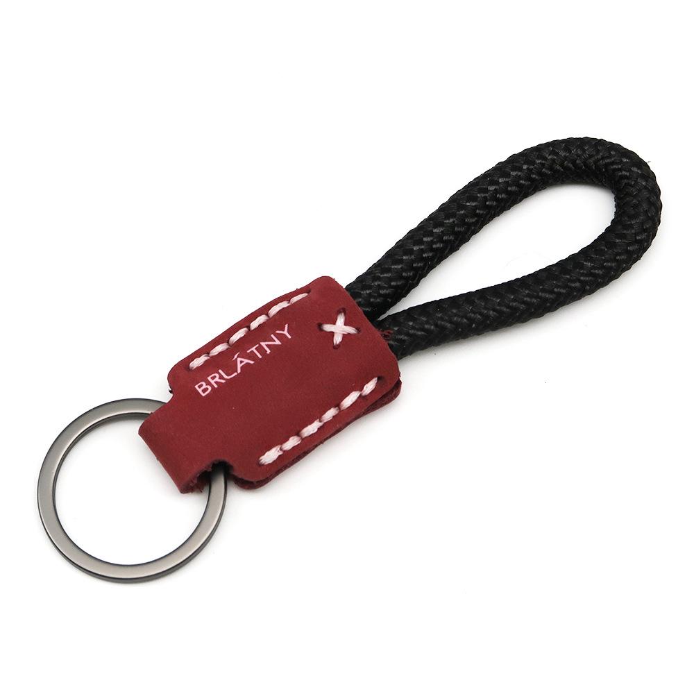 Handmade Genuine Leather Key Chain Pendant - Frosted Leather, Multifunctional Lanyard, Creative Design Key Ring